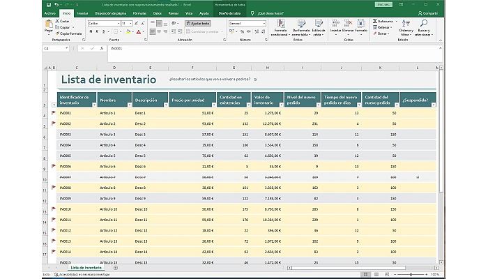 Plantillas De Inventario De Excel